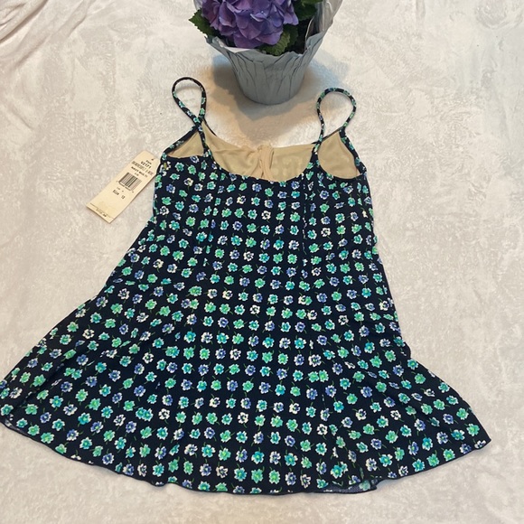 NWT Adrienne Vittadini Underwire Swim Dress Size 12 Navy Multi Flower Print - Picture 6 of 12